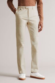 Белые брюки-чиносы приталенного кроя Genay Irvine Ted Baker, белый