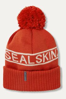Синяя водонепроницаемая шапка с помпоном Heacham для холодной погоды SEALSKINZ, оранжевый