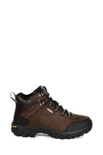 Коричневые кожаные водонепроницаемые походные ботинки Burrell Regatta, коричневый