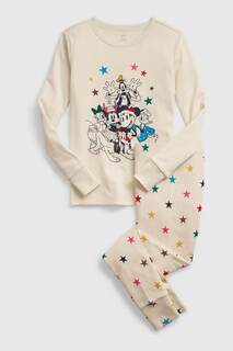 Рождественская детская пижама с Микки Маусом Disney Gap, бежевый