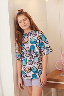 1 комплект пижамы с шортами Next, фиолетовый