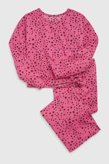Пижамы с длинными рукавами и принтом Gap, розовый