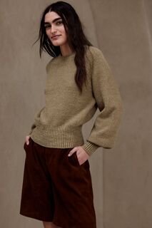 Меланжевый свитер Wadi от бренда Banana Republic, коричневый
