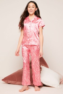 Атласная пижама с длинными штанинами Lipsy, розовый