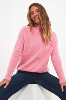 Веселый и пушистый свитер с высоким вырезом Joe Browns, розовый