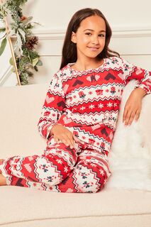 Пижамы и брюки с длинными рукавами с рождественским мотивом Lipsy, белый