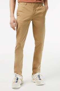 Коричневые мужские брюки-чиносы Core Essentials Lacoste, коричневый