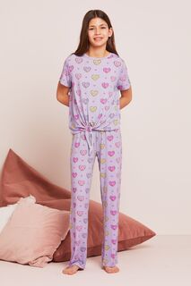 Пижама с завязками спереди Lipsy, фиолетовый