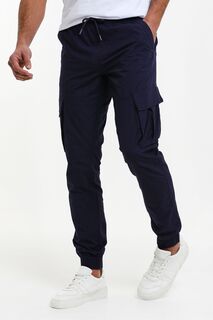 Повседневные армейские брюки приталенного кроя с манжетами Threadbare, синий