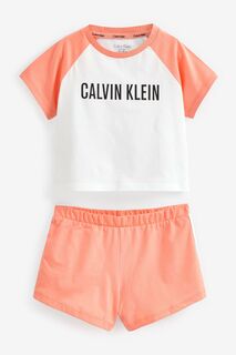 Розовая вязаная пижама для девочек Intense Power Calvin Klein, розовый