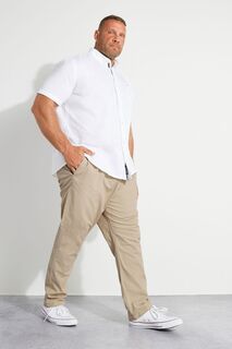 Высокие брюки в стиле регби с эластичной резинкой на талии BadRhino BadRhino Big &amp; Tall, бежевый