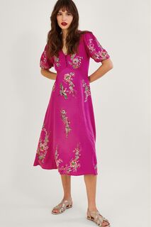 Пурпурное платье Jenny Monsoon с вышивкой Monsoon, фиолетовый