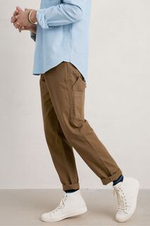 Мужские брюки в стиле милитари Leadsman Seasalt Cornwall, коричневый