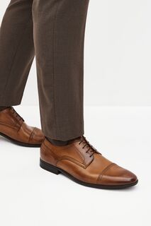 Кожаные туфли дерби со съемными носками Next, коричневый