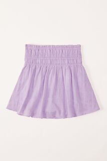 Синяя юбка с цветочной вышивкой Abercrombie &amp; Fitch, фиолетовый