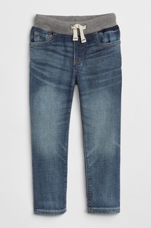 Узкие джинсы без застежки Gap, синий