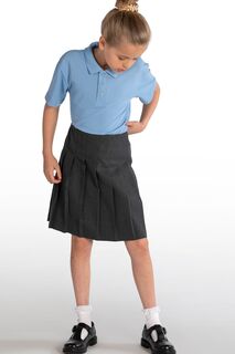 Школьная юбка для девочки со складками Trutex, серый