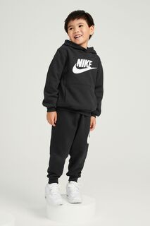 Флисовый спортивный костюм Club для малышей Nike, черный