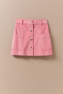 Розовая хлопковая юбка прямого кроя Crew Clothing Company, розовый