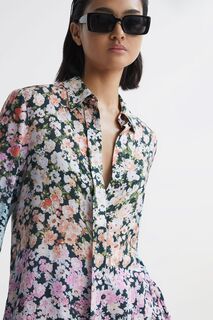 Рубашка Serena на потайных пуговицах с цветочным узором Reiss, мультиколор