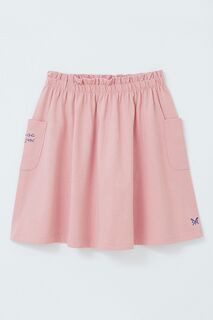 Розовая хлопковая юбка А-силуэта Crew Clothing Company, розовый