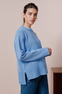 Синий свитер с круглым вырезом Albaray, синий