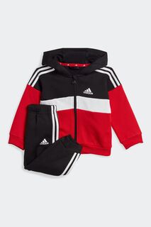 Спортивная одежда Флисовый спортивный костюм Infant Tiberio с 3 полосками и колор-блоками adidas, черный