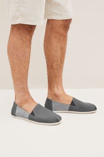 Парусиновые туфли-слипоны Next, серый