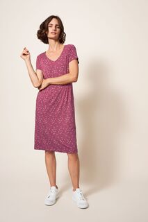 Пурпурное платье Tallie из трикотажа Eco Vero White Stuff, фиолетовый