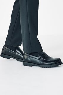 Замшевые туфли с четко профилированной подошвой Next, черный