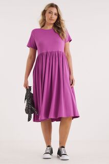 Очень нежное фиолетовое платье миди с карманом Simply Be, фиолетовый