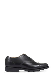 Черные мужские туфли Oxford Minty Goodyear из блестящей кожи с строчкой Jones Bootmaker, черный