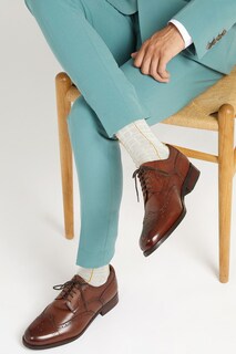 Мужские коричневые кожаные туфли со шнуровкой на широкую ногу Jones Bootmaker, коричневый