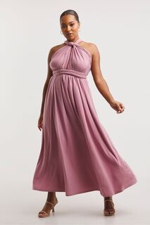 Розовое платье подружки невесты макси в разных вариантах Simply Be, розовый