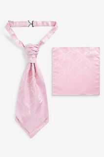 Комплект из галстука-бабочки и нагрудного платка Next, розовый