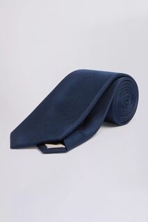 Темно-синий шелковый оксфордский галстук MOSS, синий