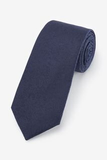 Темно-синий галстук с цветочным мотивом MOSS, синий