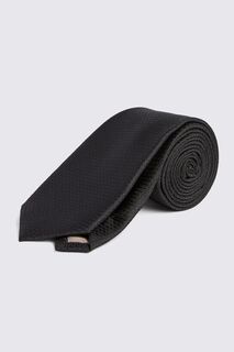 Черный фактурный галстук MOSS, черный