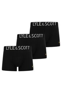 Три пары черных боксеров Lyle And Scott Daniel Premium Lyle &amp; Scott, черный