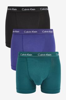 Комплект из 3 пар черных хлопковых боксеров-стрейч Calvin Klein, черный