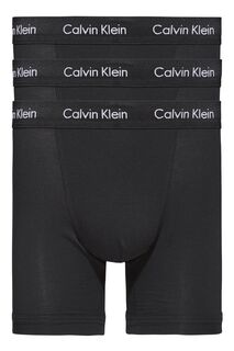 Три пары боксеров из хлопка стрейч Calvin Klein, черный