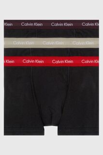 Комплект из 3 пар черных боксеров Strecth из хлопка Calvin Klein, черный