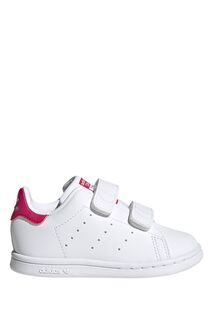 Белые кроссовки с закрытыми ремешками adidas Originals Infant Stan Smith adidas originals, белый