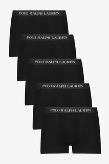 Комплект из 5 пар боксеров из хлопка стрейч Polo Ralph Lauren, черный