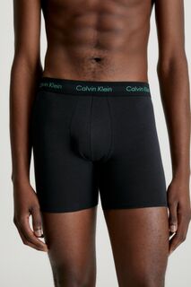 Комплект из 3 пар черных хлопковых боксеров-стрейч Calvin Klein, черный