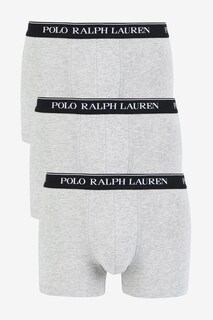 Комплект из трех пар хлопковых боксеров Polo Ralph Lauren, серый