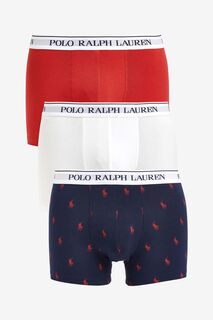Комплект из 3 пар боксеров из хлопка стрейч с логотипом Polo Ralph Lauren, синий