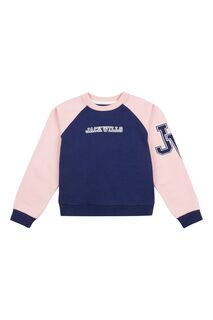 Толстовка Varsity темно-синего и розового цвета реглан Jack Wills, синий