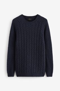 Британский шерстяной свитер Next, синий