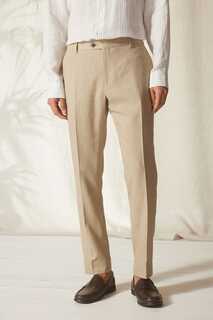 Классический костюм с брюками из смесового льна Next, серый